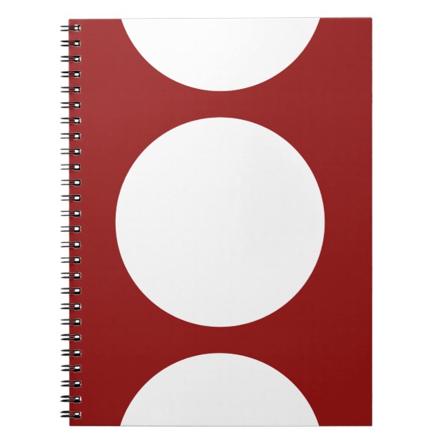 Cuaderno Círculos blancos en rojo (Frente)