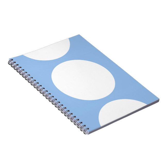 Cuaderno Círculos blancos sobre azul claro (Lado Derecho)