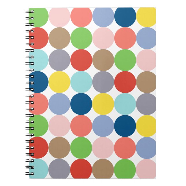 Cuaderno círculos coloridos de color pastel... (Frente)