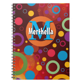 Cuaderno Círculos Coloridos Manchas Anillos Personalizados 