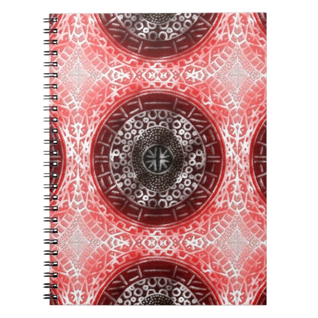 Cuaderno Círculos concéntricos Tribales Africanas Imprimir  (Frente)