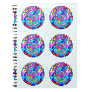 Cuaderno círculos de amor ruidosos hippie