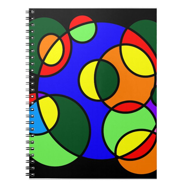 Cuaderno Círculos de colores arcoiris (Frente)