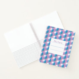 Cuaderno Círculos de gradiente vibrante Geométrico Moderno
