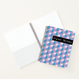 Cuaderno Círculos de gradiente vibrante Geométrico Moderno