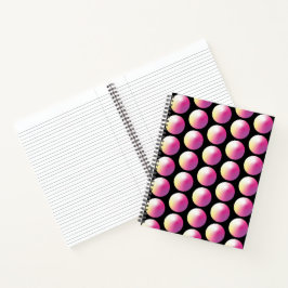 Cuaderno Círculos de perlas con gradiente vibrante.