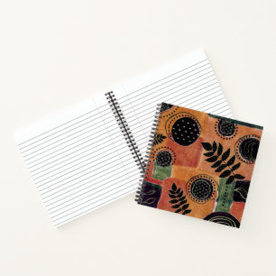 Cuaderno Círculos geométricos abstractos Formas y hojas