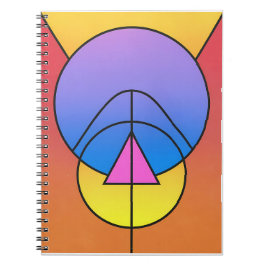 Cuaderno Círculos geométricos abstractos Línea Colorida 