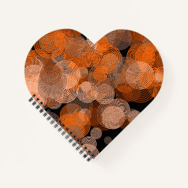 Cuaderno Círculos geométricos de cobre de arte fractal Swir