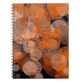 Cuaderno Círculos geométricos de cobre de arte fractal Swir