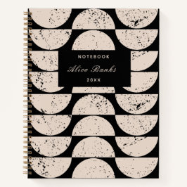 Cuaderno Círculos gruesos y nombre de guión de mediados del