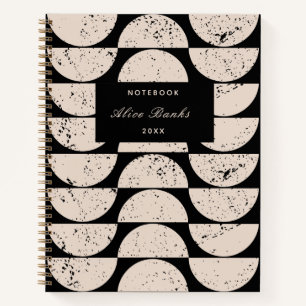 Cuaderno Círculos gruesos y nombre de guión de mediados del