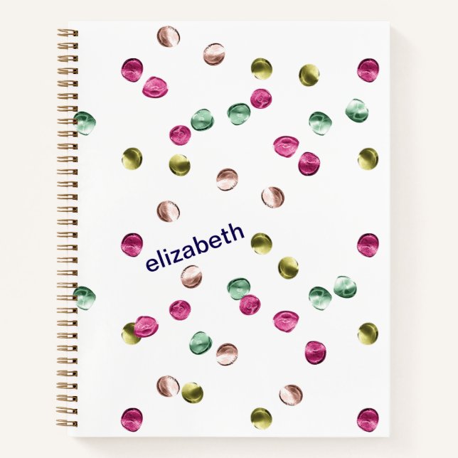 Cuaderno Círculos multicolor personalizados (Anverso)