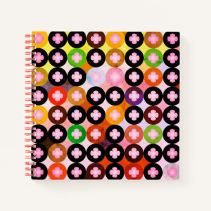Cuaderno Círculos Multicolores y Tréboles de Cuatro Hojas R