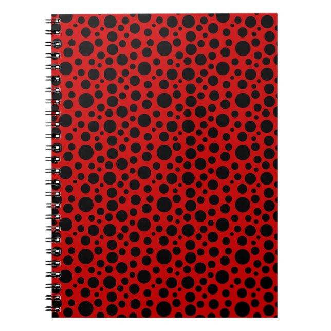Cuaderno Círculos negros con rojo oscuro (Frente)