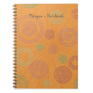 Cuaderno Círculos personalizados y Naranja de portátiles St