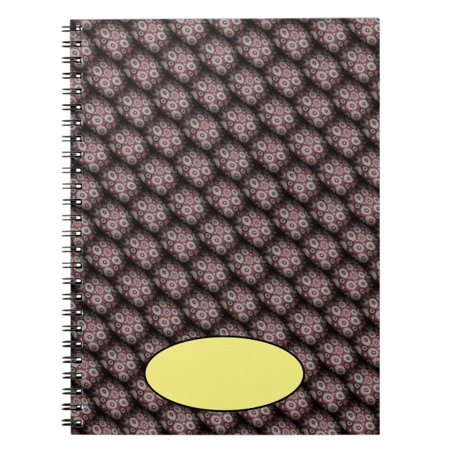 Cuaderno Círculos sombreados negros (Frente)