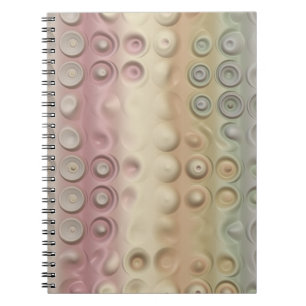 Cuaderno Círculos y rayas cremosos en colores pastel