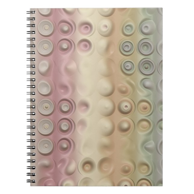 Cuaderno Círculos y rayas cremosos en colores pastel (Frente)