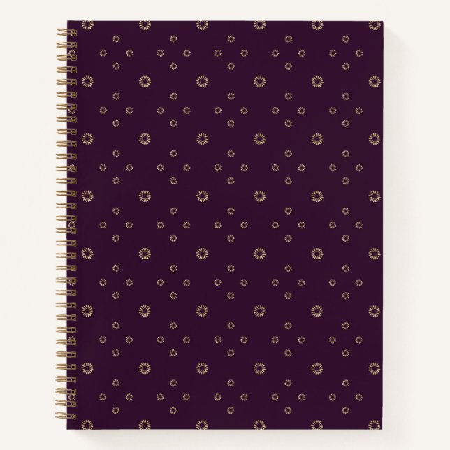 Cuaderno Ciruela | Sol de Zinnia Dorada (Anverso)