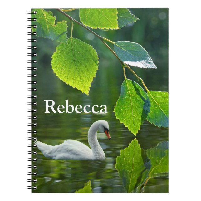 Cuaderno Cisne de verano elegante (Frente)