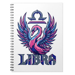 Cuaderno Cisne Mascota Libra Synthwave Cyberpunk