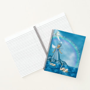 Cuaderno Cisnes Blancos Y Ángel