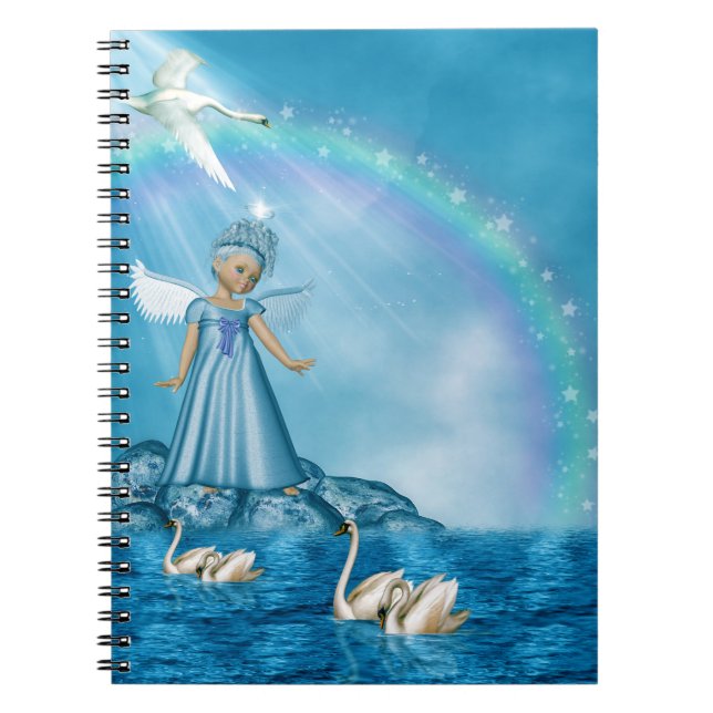 Cuaderno Cisnes Blancos Y Ángel (Frente)