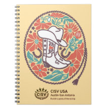 CISV Austin Cowboy Gorra y Boots Notebook