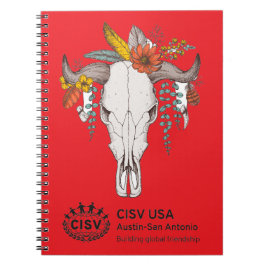 Cuaderno CISV Austin Decorated Cattle Skull