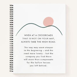 Cuaderno Cita Abstract Mountain Sun Take the High Road