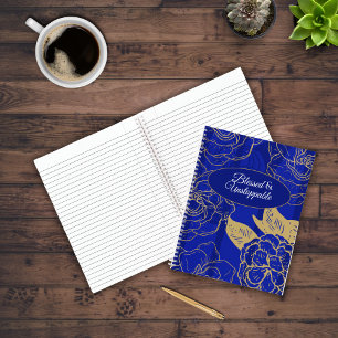 Cuaderno Cita Bendita e Imparable Azul Floral Vintage