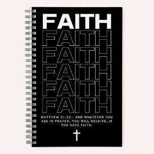 Cuaderno Cita Bíblica Sobre La Fe Mateo 21:22