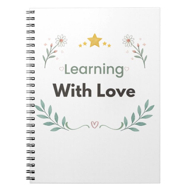 Cuaderno Cita Botánica de Aprendizaje con Amor (Frente)