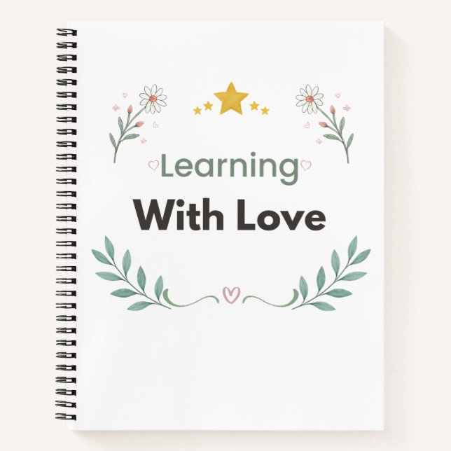 Cuaderno Cita Botánica de Aprendizaje con Amor (Anverso)