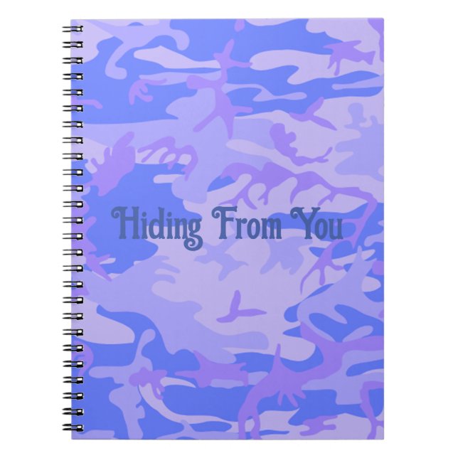 Cuaderno Cita Camouflage Pastel Blue Oculting from You (Frente)