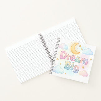Cuaderno Cita caprichosa en pastel suave sobre blanco