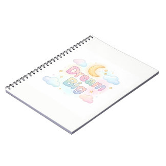 Cuaderno Cita caprichosa en pastel suave sobre blanco