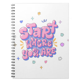 Cuaderno Cita con letra burbuja colorida