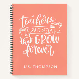 Cuaderno Cita de Agradecimiento a Maestros Personalizada Co