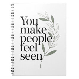Cuaderno Cita de Agradecimiento Haces que la Gente se Sient