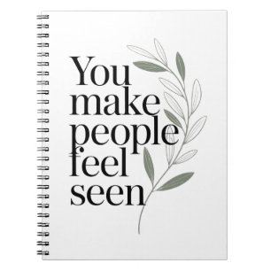 Cuaderno Cita de Agradecimiento Haces que la Gente se Sient