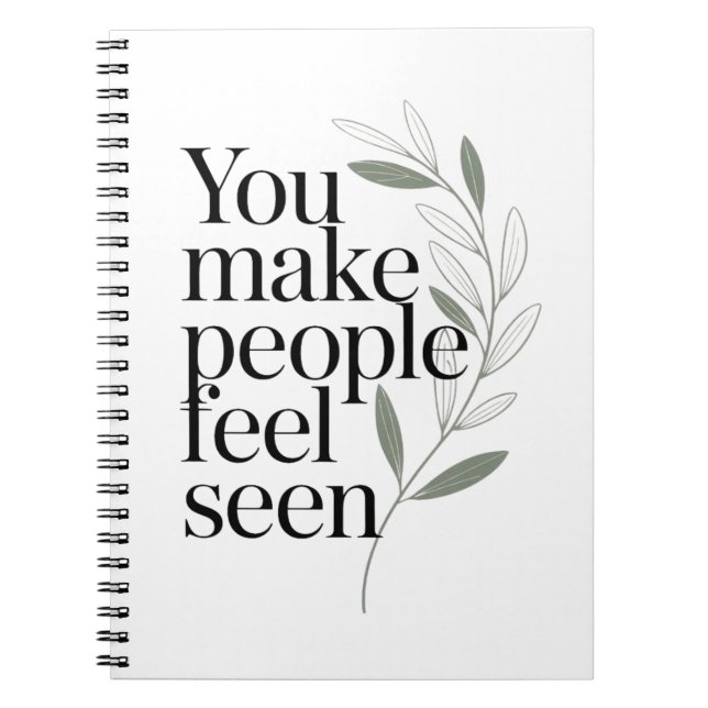 Cuaderno Cita de Agradecimiento Haces que la Gente se Sient (Frente)