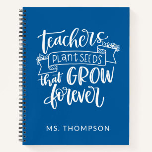 Cuaderno Cita de Agradecimiento para Maestros Personalizada
