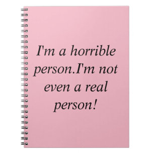 Cuaderno Cita de Allison de la persona horrible negra