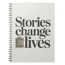 Cuaderno Cita de amante de libros Historias cambian vidas