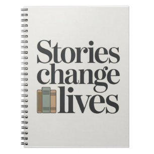 Cuaderno Cita de amante de libros Historias cambian vidas