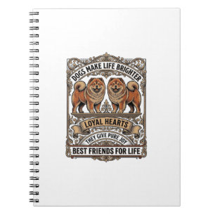 Cuaderno Cita de amante de perros grabado vintage arte de p