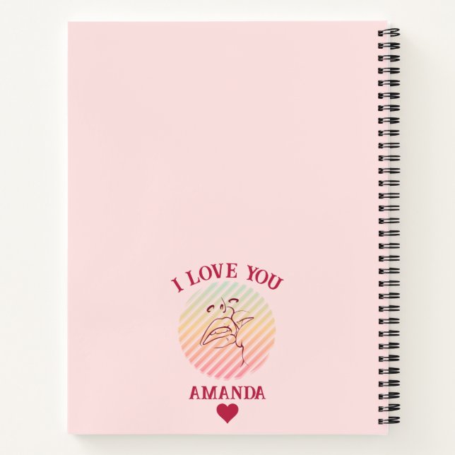 Cuaderno Cita de amor Beso romántico (Reverso)