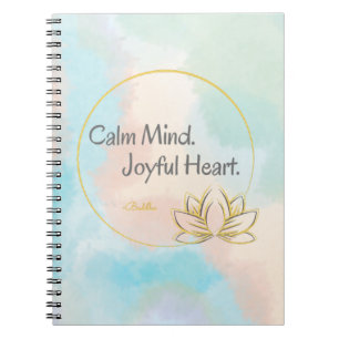 Cuaderno Cita de Buda alegre para el corazón positivo